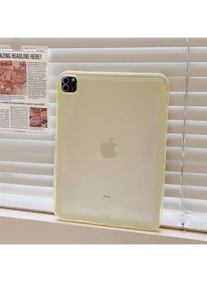 Suitable For 2022iPad Pro11 Inch Protective Cover Air45 Transparent 10.2 Silicone 12.9 All-inclusive Anti-drop Case 9.7-Color:Through Yellow-Applicable Model:ipad Mini6/mini7 (2021/2024)